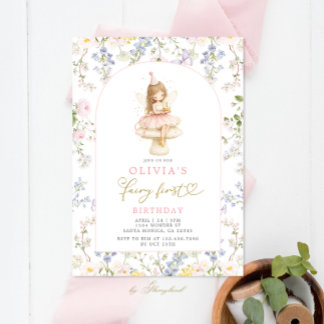 Fairy First Birthday Einladung