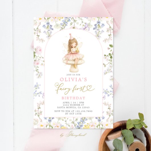 Fairy First Birthday Einladung