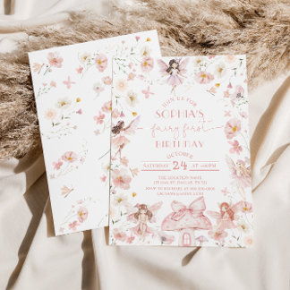 Fairy First Birthday Einladung
