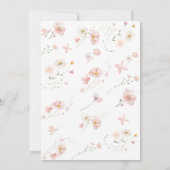 Fairy First Birthday Einladung (Rückseite)