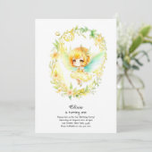 Fairy First Birthday Einladung (Stehend Vorderseite)