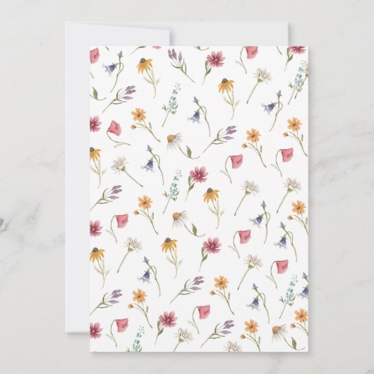 Fairy First Birthday Einladung (Rückseite)