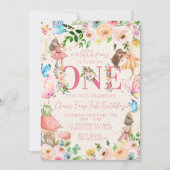 Fairy First Birthday Einladung (Vorderseite)