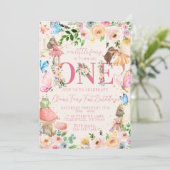 Fairy First Birthday Einladung (Stehend Vorderseite)