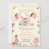 Fairy First Birthday Einladung Fairy Einladung (Vorderseite)
