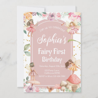 Fairy First Birthday Einladung Fairy Einladung