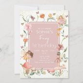 Fairy First Birthday Einladung Fairy Einladung (Vorderseite)