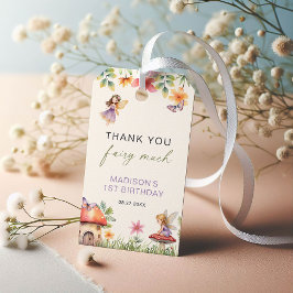 Fairy First Birthday Enchanted Forest Vielen Dank Geschenkanhänger