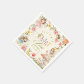 Fairy First Birthday Enchanted Garden Bright Serviette (Ecke)