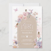 Fairy First Birthday Enchanted Garden Party Einladung (Vorderseite)