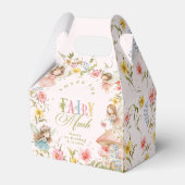Fairy First Birthday Enchanted Garden Thank you Geschenkschachtel (Rückseite)