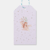 Fairy First Birthday Enchanted garden Whimsical Geschenkanhänger (Rückseite)