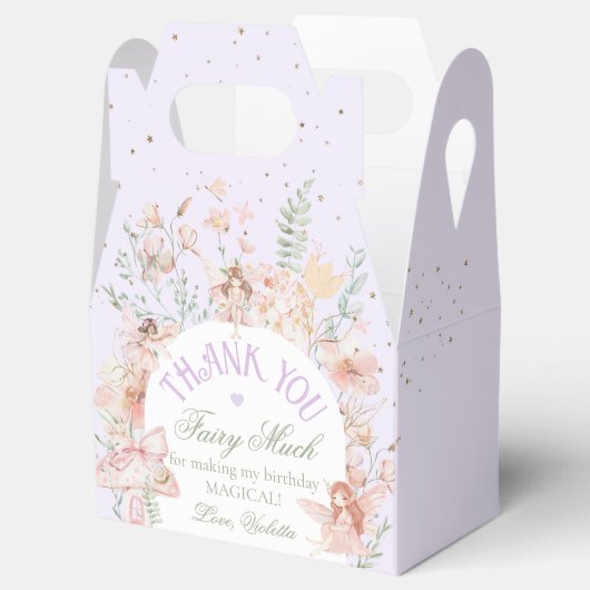 Fairy First Birthday Enchanted garden Whimsical Geschenkschachtel (Geöffnet)
