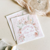 Fairy First Birthday Enchanted garden Whimsical Serviette