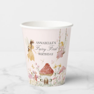 Fairy First Birthday Enchanted Tea Party Pappbecher