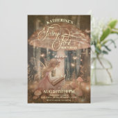 Fairy First Birthday Forest Mushroom Whimsical Einladung (Stehend Vorderseite)