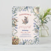 Fairy First Birthday Forest Watercolor Einladung (Stehend Vorderseite)