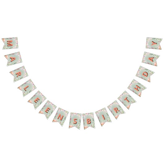 Fairy First Birthday Forest Watercolor Mushroom Wimpelkette (Alle)