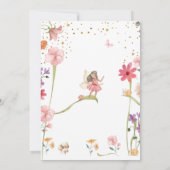 Fairy First Birthday Girl 1. Fairy Forest Magical Einladung (Rückseite)