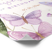 Fairy First Birthday Girl 1. Geburtstag Party Poster (Ecke)