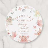 Fairy First Birthday Girl Geschenkanhänger (Vorderseite)