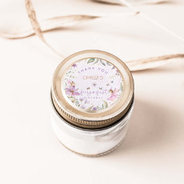 Fairy First Birthday Girl Runder Aufkleber