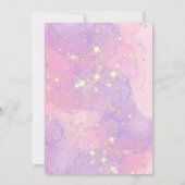 Fairy First Birthday Girls Rosa verzauberter Wald Einladung (Rückseite)