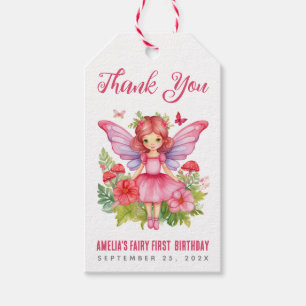 Fairy First Birthday Hübsch Niedlich Girl Geschenkanhänger