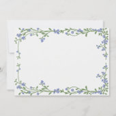 Fairy First Birthday Invitation | Dusty Blue Einladung (Rückseite)