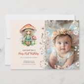 Fairy First Birthday Invitation | Dusty Purple Einladung (Vorderseite)
