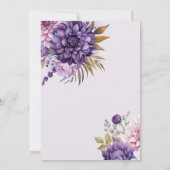 Fairy First Birthday Invitation | Dusty Purple Einladung (Rückseite)