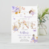 Fairy First Birthday Invitation Einladung (Stehend Vorderseite)