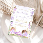 Fairy First Birthday Lila Magische Wildblume Einladung