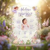 Fairy First Birthday Milestone Acrylic Welcome Acrylschild
