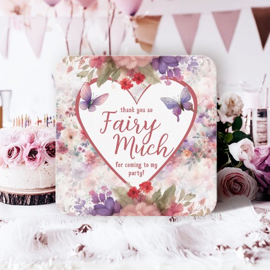 Fairy First Birthday Mini Danke Mitteilungskarte