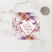 Fairy First Birthday Mini Danke Mitteilungskarte (Vorderseite/Rückseite Beispiel)