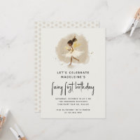 Fairy First Birthday Modern Pixie Elf 1. Geburtsta