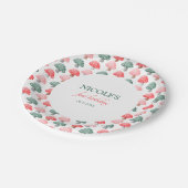 Fairy First Birthday Niedlich farbenfrohe Pilze Pappteller (Schrägansicht)