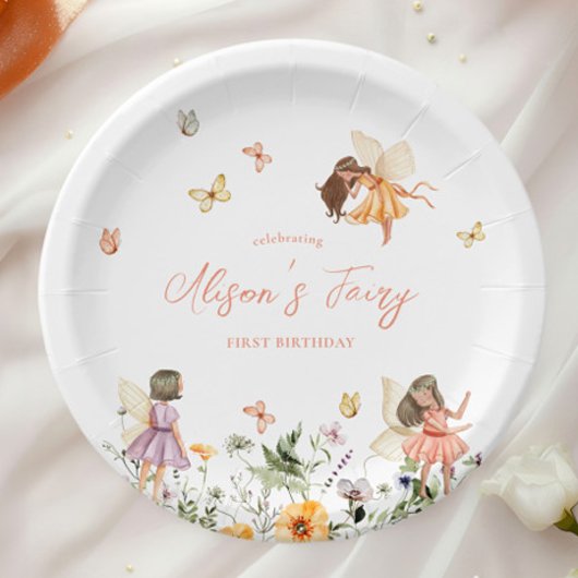 Fairy First Birthday Pappteller