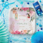 Fairy First Birthday Party Baby Girl Pappteller (Party)