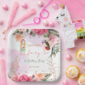 Fairy First Birthday Party Baby Girl Pappteller (Party)