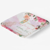 Fairy First Birthday Party Baby Girl Pappteller (Gewinkelt)