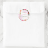 Fairy First Birthday Party Baby Girl Runder Aufkleber (Tasche)