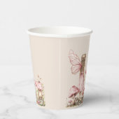 Fairy First Birthday Party Blush Pink Personalisie Pappbecher (Rechts)