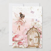 Fairy First Birthday Party Einladung (Rückseite)