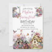 Fairy First Birthday Party Einladung (Vorderseite)