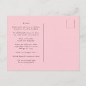 Fairy First Birthday Party Einladung Postkarte (Rückseite)