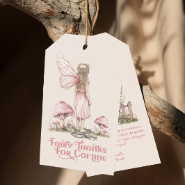 Fairy First Birthday Party Personalisiert Danke Geschenkanhänger