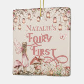 Fairy First Birthday Party Personalisiert Danke Keramikornament (Links)