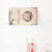 Fairy First Birthday Party Personalisiert Vinyl Banner (InSitu)